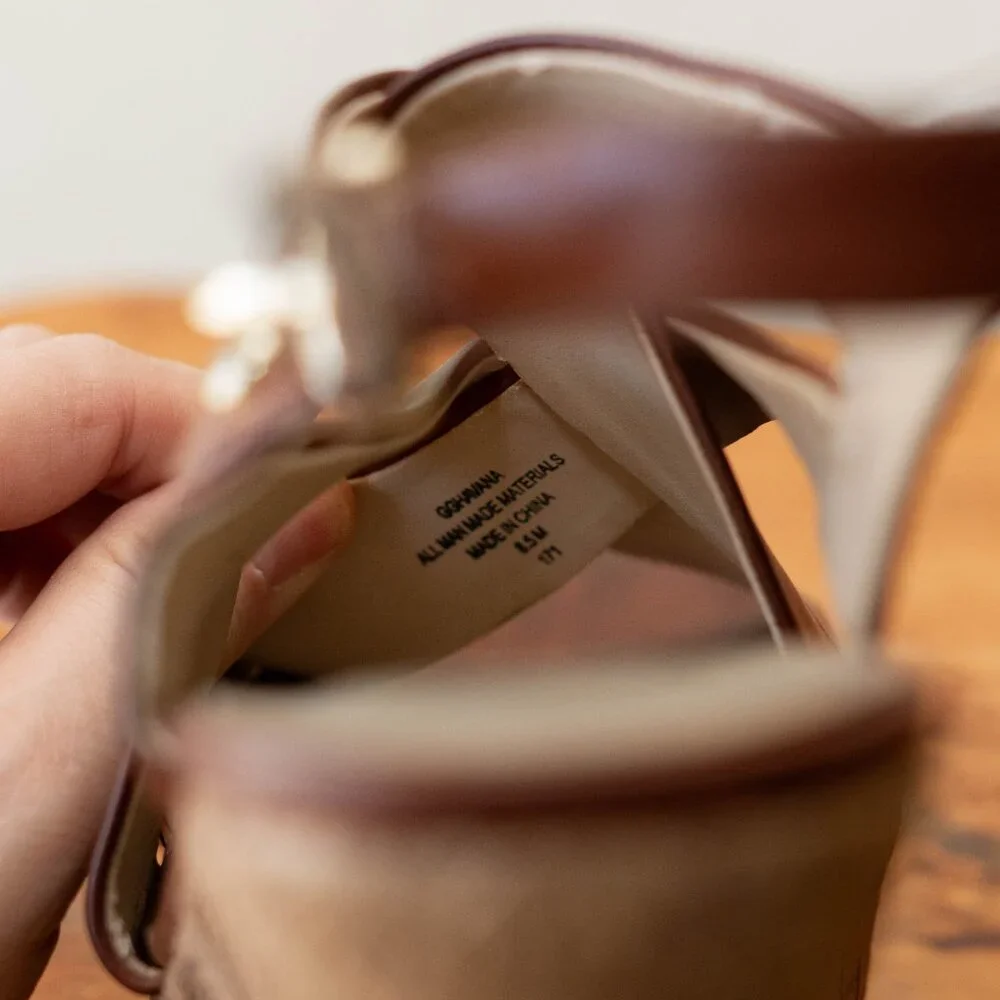 Guess G by Guess 8.5M Brown Cork Wedge Sandals Platform Strappy Heels - Picture 7 of 9